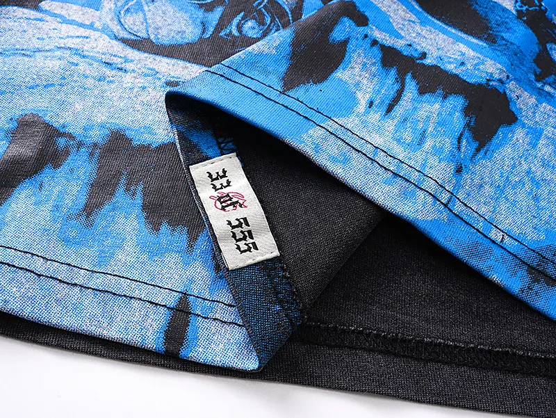 1155# P170 Washed black Real shot Godspeed American fashion street retro washed and distressed fake two-piece pure cotton long T Fabric: 270g 32 count fine cotton double yarn pure cotton Color: Washed black Size: S M L XL