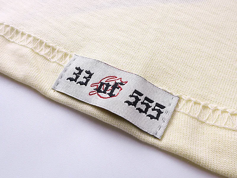 3003# P110 Real shot Godspeed American fashion rock street retro loose printed cotton short sleeves Fabric: 240g 32 count fine cotton double yarn pure cotton Color: off-white apricot Size: S M L XL