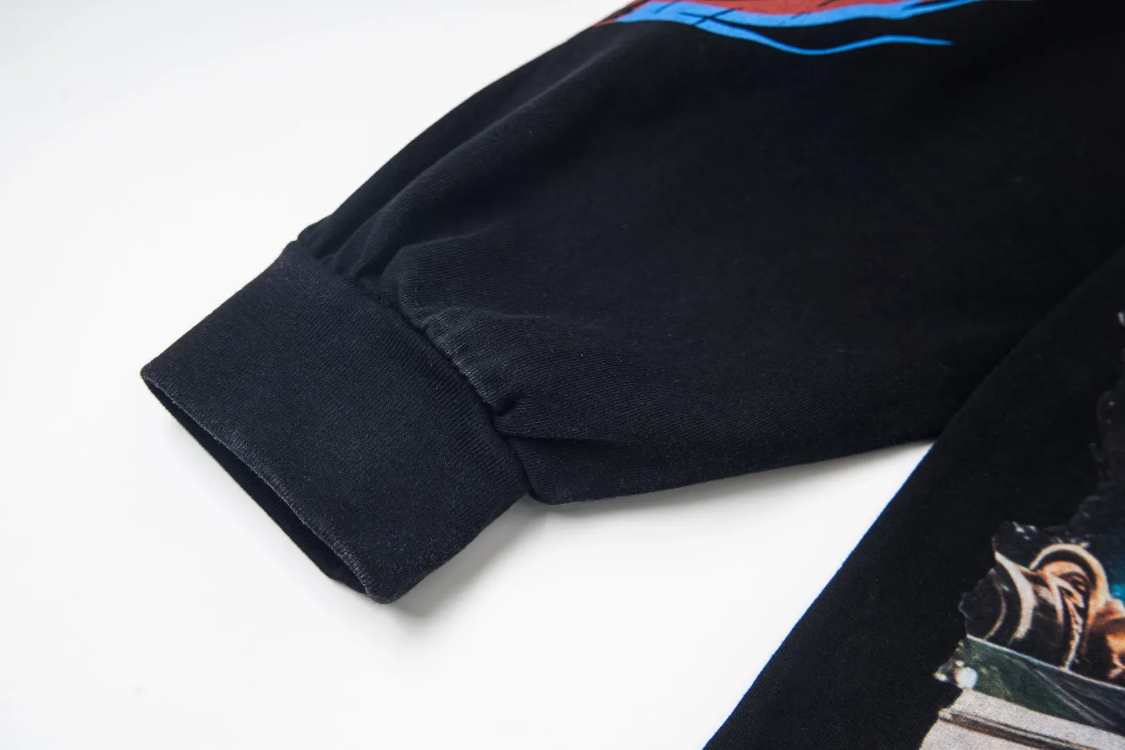 G48# GodSpeed ​​white ink direct spray washed long sleeve S-XL size black (washed) P156 apricot P146