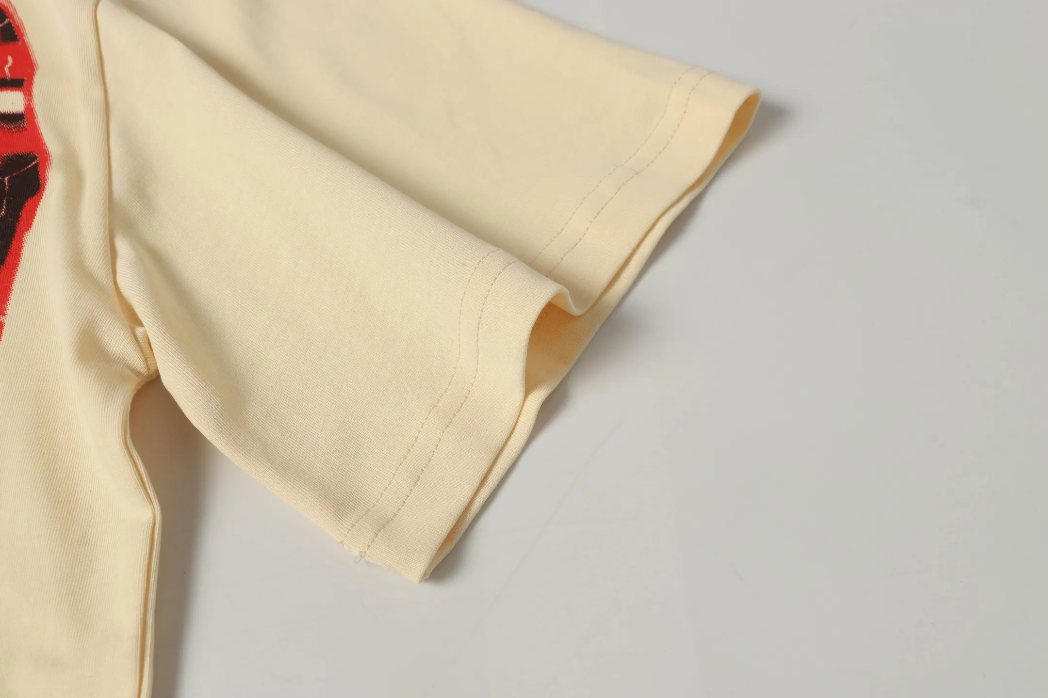 5025# white/apricot | P104 Godspeed cross-border American rock and roll street washed retro style short-sleeved T (craft printing) fabric (fabric): 32 counts combed double yarn 240 grams weight code (size): S-M-L-XL color (colour): white, apricot,