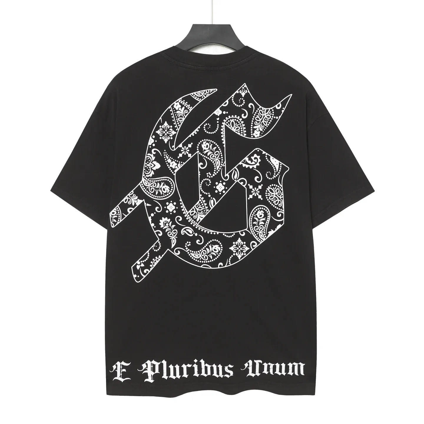 6076# washed black | P116 Godspeed cross-border American rock and roll street washed retro style short-sleeved T (craft printing) fabric (fabric): 32 count combed double yarn 250 grams weight code number (size): S-M-L-XL color (colour): washed black
