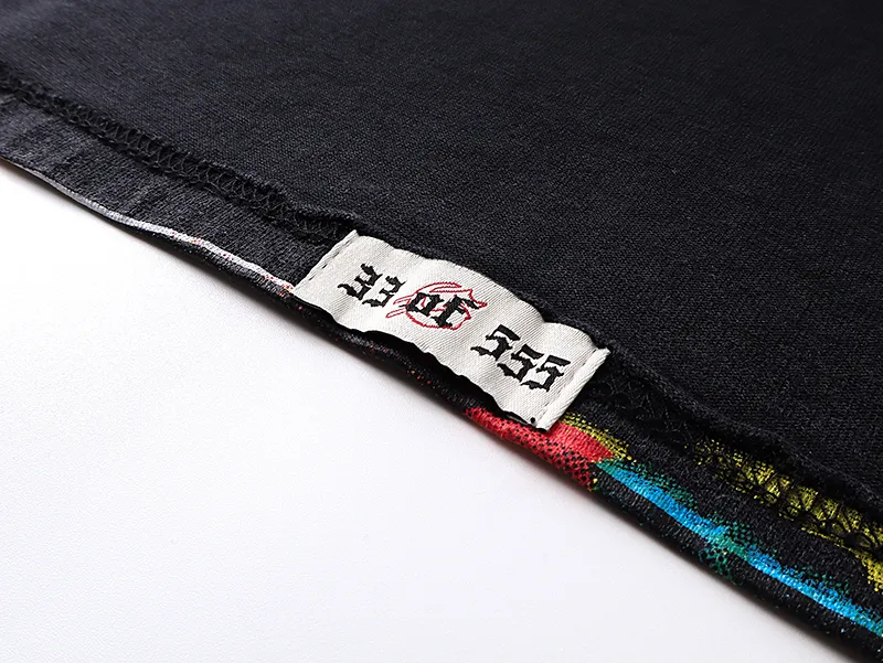1099# P160 Washed Black Real Shot Godspeed American Fashion Rock Street Retro Washed Distressed Printed Cotton Short Sleeves Fabric: 270g 32 Count Fine Cotton Double Yarn Pure Cotton Color: Washed Black Size: S M L XL