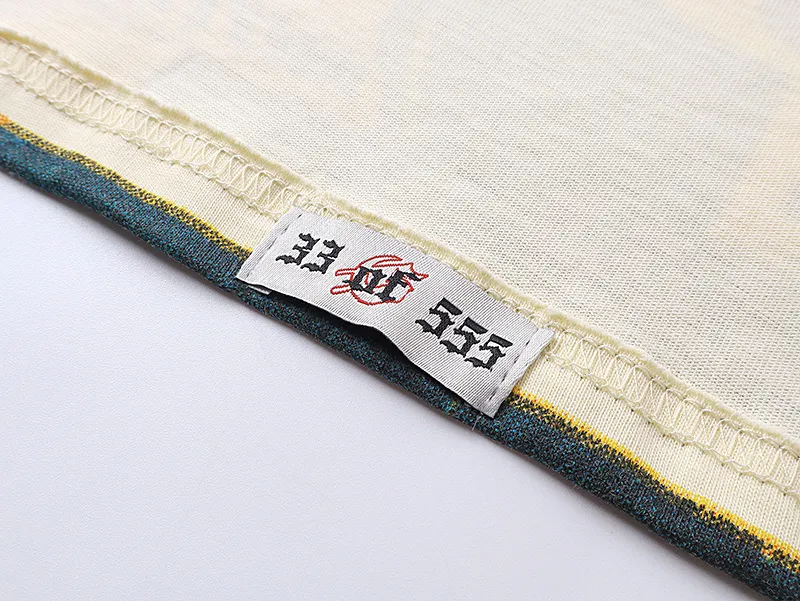 3110# P106 Real shot Godspeed American fashion rock street retro loose printed cotton short sleeves Fabric: 240g 32 count fine cotton double yarn pure cotton Color: apricot Size: S M L XL