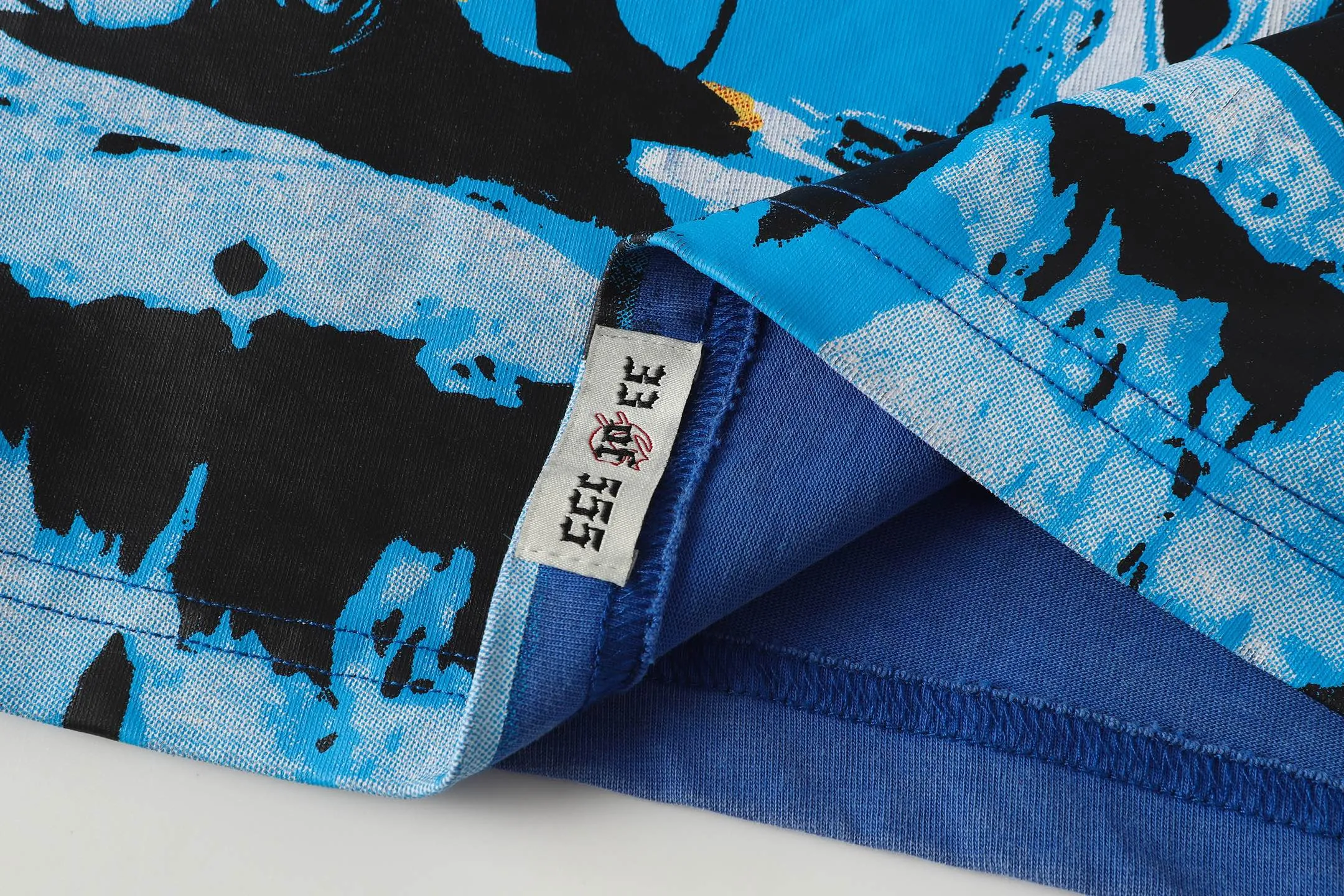 6015# Washed Klein Blue | P116 Godspeed cross-border American rock and roll street washed retro style short-sleeved T (craft print) Fabric (fabric): 32-count combed double yarn 250 grams weight Size (size): S-M-L-XL Color (colour): Washed Klein Blue