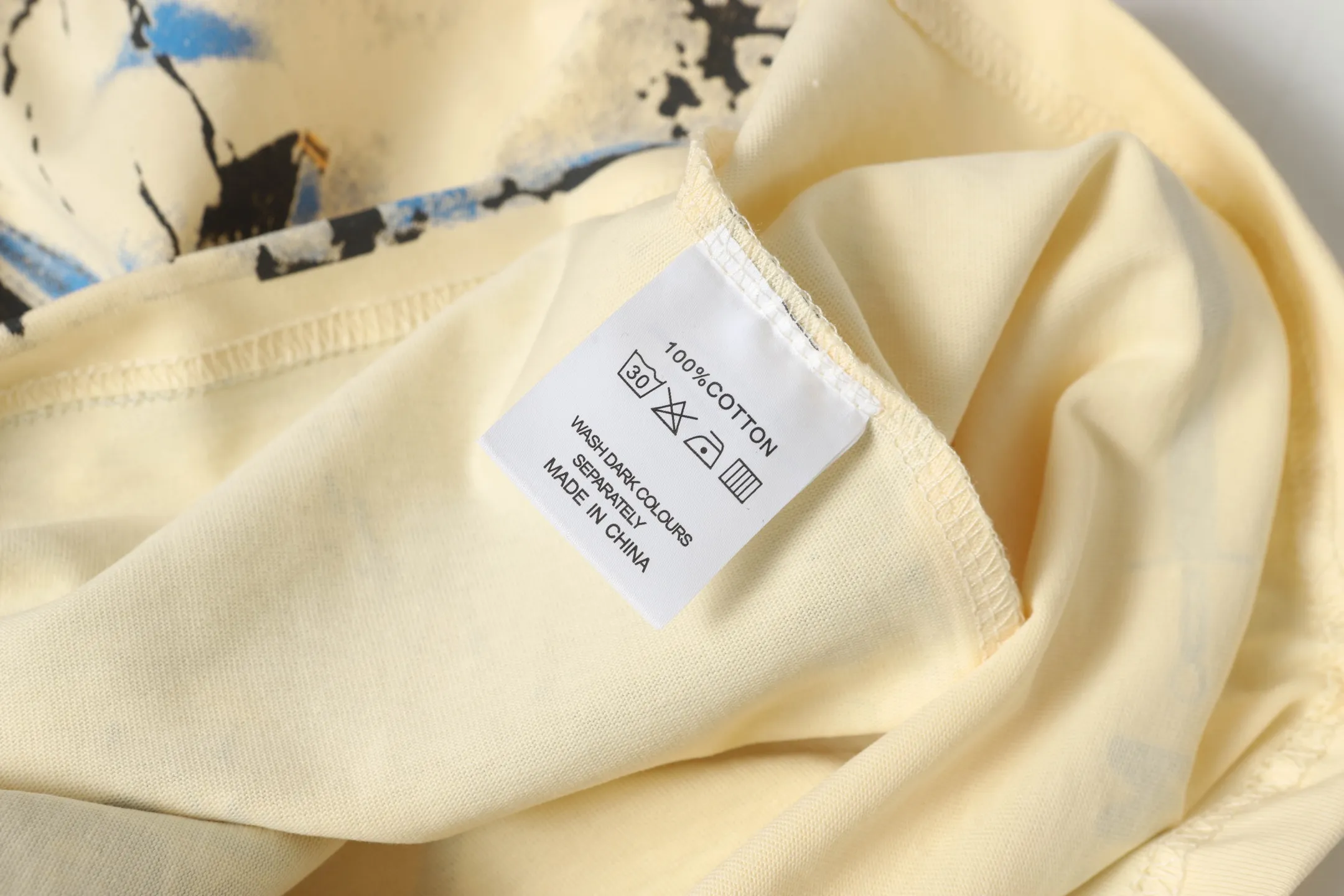 5010#apricot/white｜P104 Godspeed cross-border American rock and roll street washed retro style short-sleeved T (craft printing) fabric (fabric): 32-count combed double yarn 240 grams weight code number (size): S-M-L-XL color (colour): white, apricot,