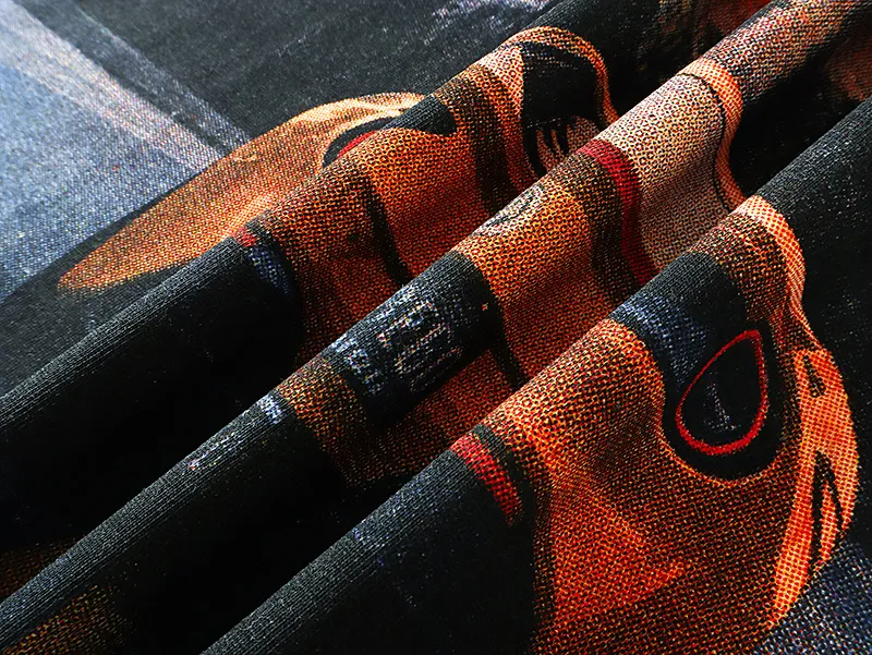 3129# P106 Real shot Godspeed American fashion rock street retro loose printed cotton short sleeves Fabric: 240g 32 count fine cotton double yarn pure cotton Color: apricot Size: S M L XL