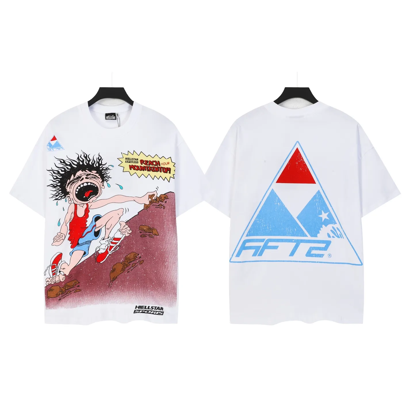 P108 Real-stock Hellstar Cross-border European and American style, street fashion brand pure cotton T-shirt Fabric (fabric): 32 pieces of 240g heavy combed double yarn pure cotton Size (size): S-M- L- X L Color (colour): white 👉