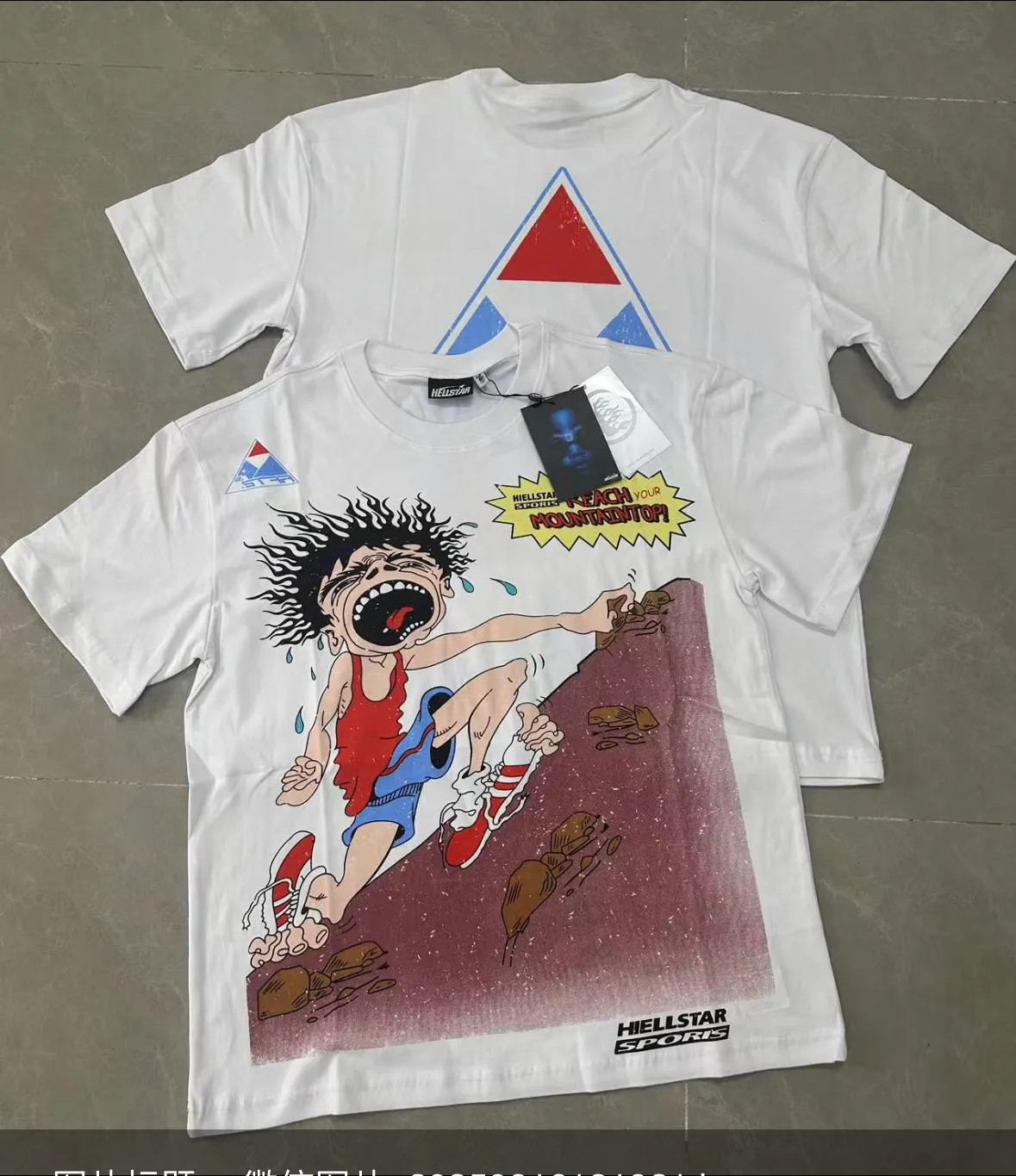 P108 Real-stock Hellstar Cross-border European and American style, street fashion brand pure cotton T-shirt Fabric (fabric): 32 pieces of 240g heavy combed double yarn pure cotton Size (size): S-M- L- X L Color (colour): white 👉