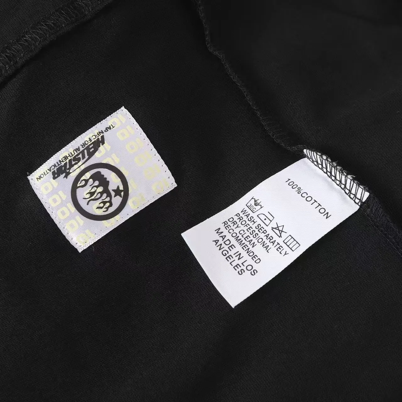 P124 950# washed black I Hellstar Cross-border European and American style street fashion brand pure cotton T-shirt Fabric (fabric): 32 counts 250g washed combed double yarn pure cotton Size (size): S-M- L- X L Color (colour): washed black