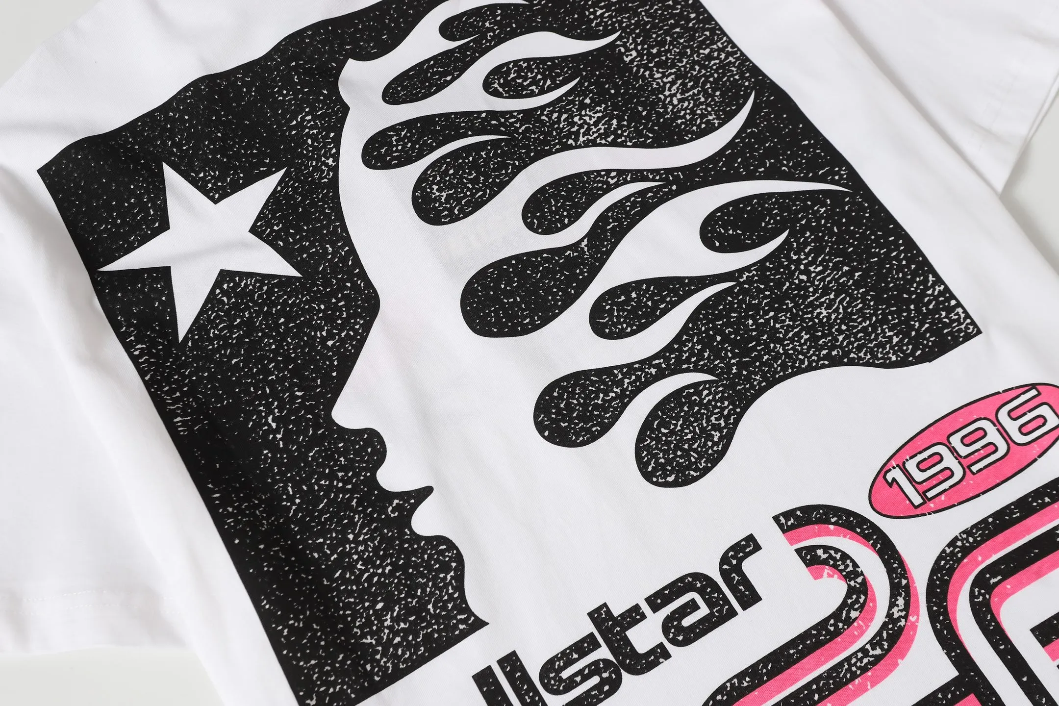 P108 Real-stock Hellstar Cross-border European and American style, street fashion brand pure cotton T-shirt Fabric (fabric): 32 counts of 240g heavy combed double yarn pure cotton Size (size): S-M- L- X L Color (colour): White 👉 👉 👉 👉