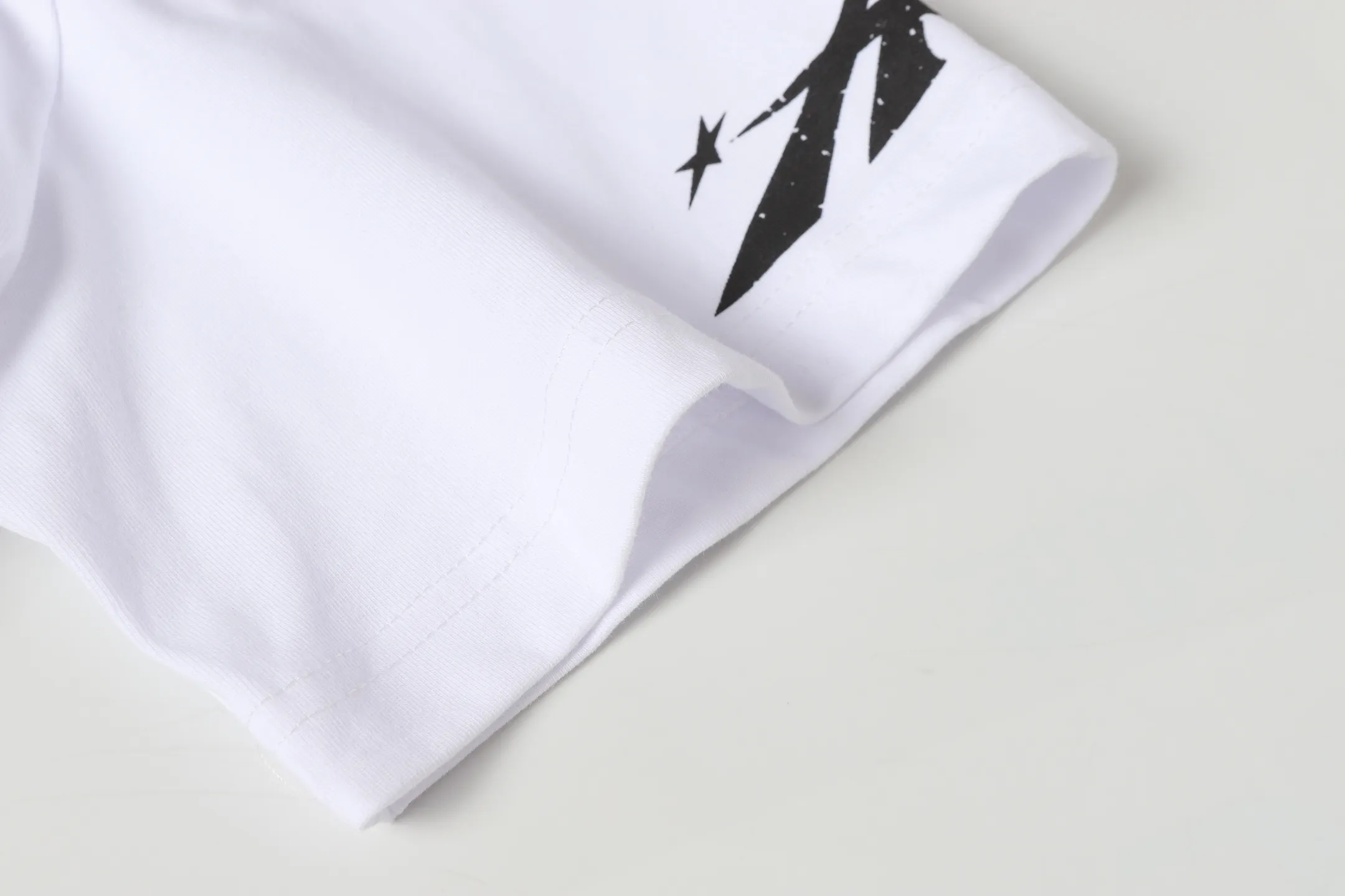P108 Real-stock Hellstar Cross-border European and American style, street fashion brand pure cotton T-shirt Fabric (fabric): 32 pieces of 240g heavy combed double yarn pure cotton Size (size): S-M- L- X L Color (colour): white