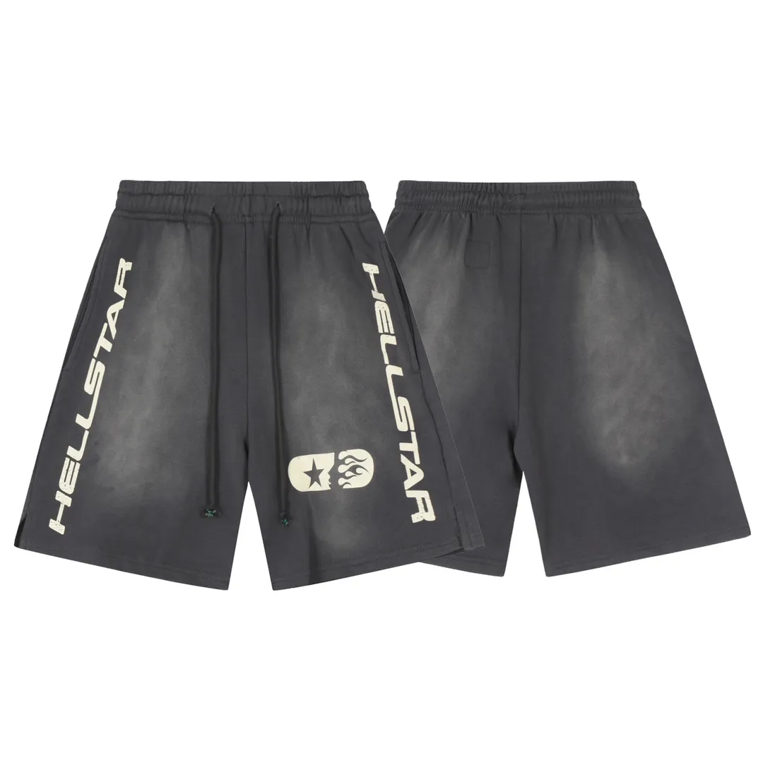 P150 HELLSTAR STUDIOS SHORTS Spray Ma Liu washed distressed cotton shorts, the new hot beauty trend Hellstar!  Standard beauty and trendy workmanship, original customization (fabric, pattern, printing, hang tag, main mark, etc.), exaggerated style, explosive style, dare to break through tradition, bring adventurous new fashion experience!   YoungBoy, the most popular rapper in the youth circle, has shot a lot of models for him, and celebrities such as Dababy and Swae Lee frequently get dressed!  color: GRAY Size: S, M, L, XL