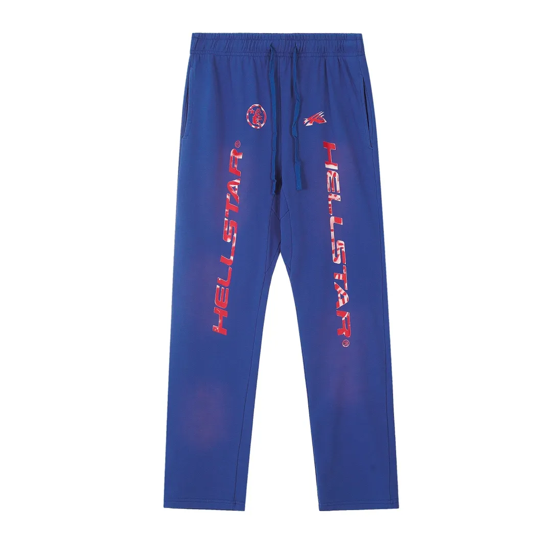 P210 Hellstar Studios Gel Sweatpants Blue pure cotton high-quality sweatpants color (color): Vintage BLUE (washed blue) Size (size): S, M, L, XL