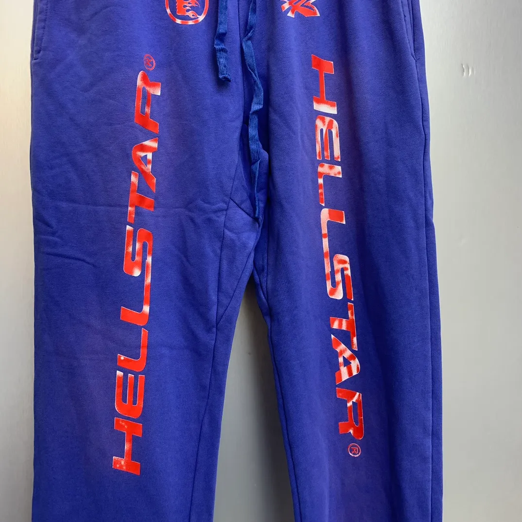 P210 Hellstar Studios Gel Sweatpants Blue pure cotton high-quality sweatpants color (color): Vintage BLUE (washed blue) Size (size): S, M, L, XL