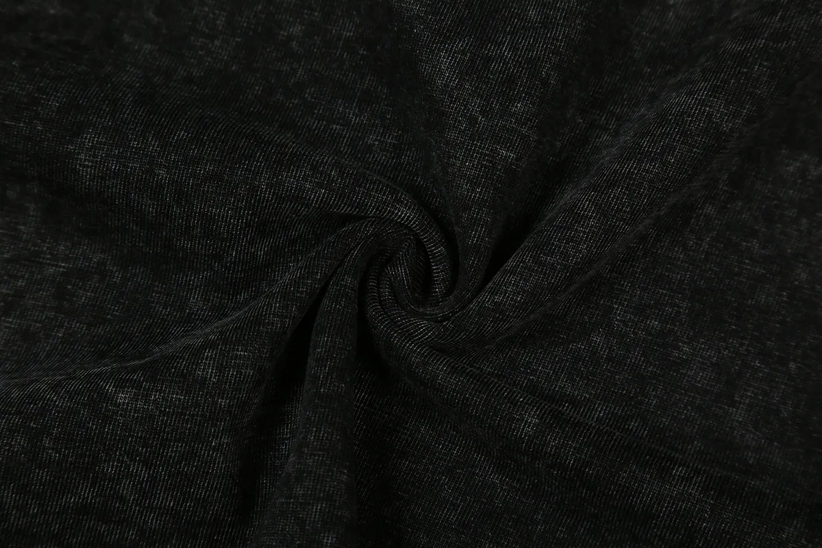 7724# P124 Washed Hellstar Hellstar ins same style retro printed tops for men and women, casual and trendy pure cotton washed short-sleeved T-shirt Color: Black Size: S M L XL