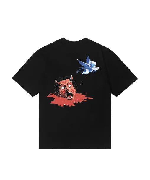 6823# P112 Hellstar American fashion high street pure cotton loose short-sleeved T-shirt Color: Black Size: S M L XL