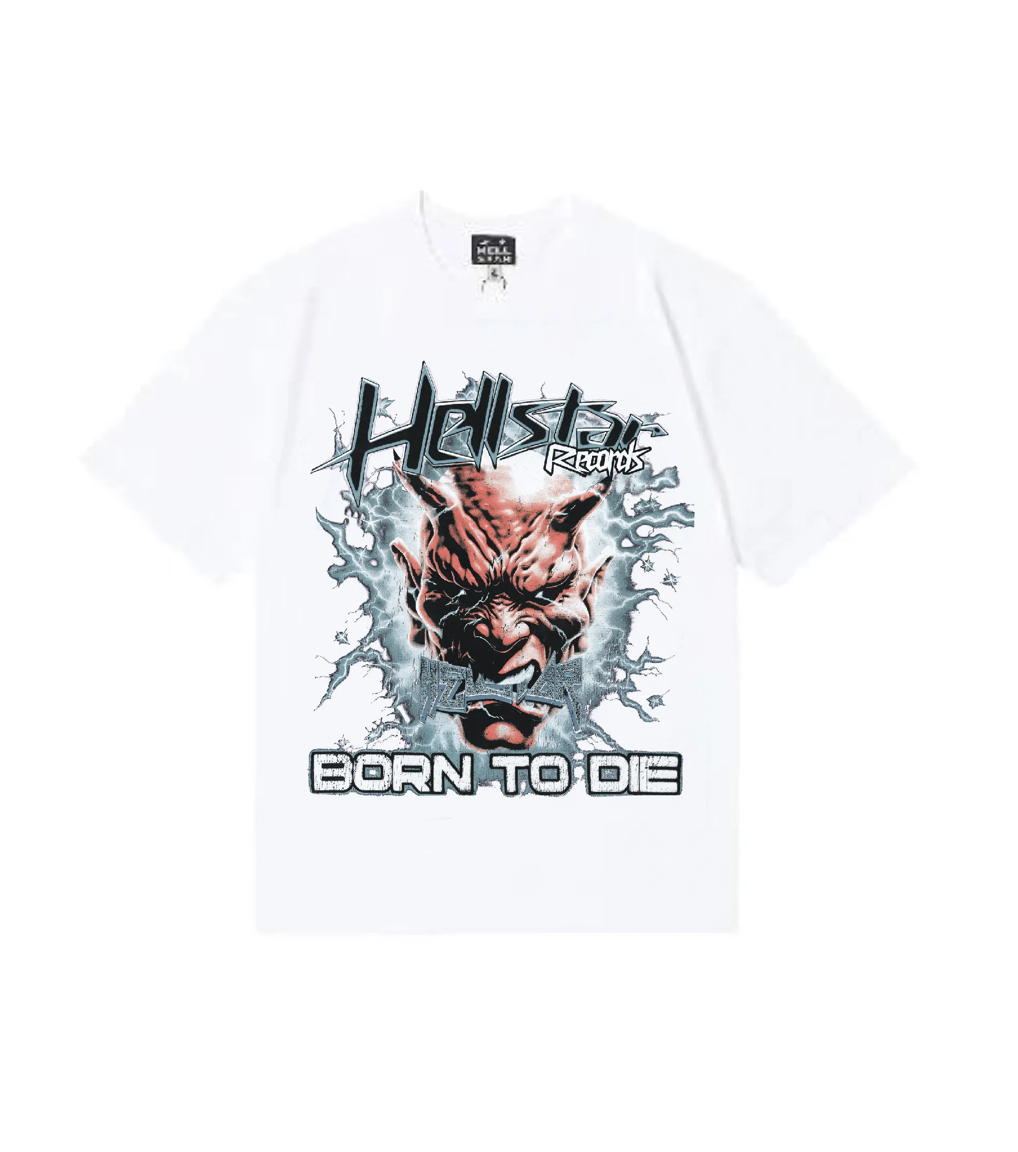 6841# P116 Hellstar American fashion high street pure cotton loose short-sleeved T-shirt Color: White Black Size: S M L XL