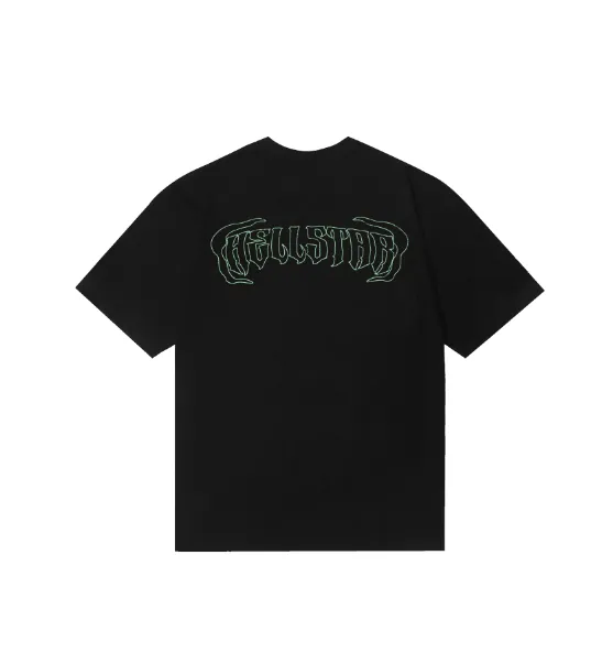 6824# P112 Hellstar American fashion high street pure cotton loose short-sleeved T-shirt Color: Black Size: S M L XL