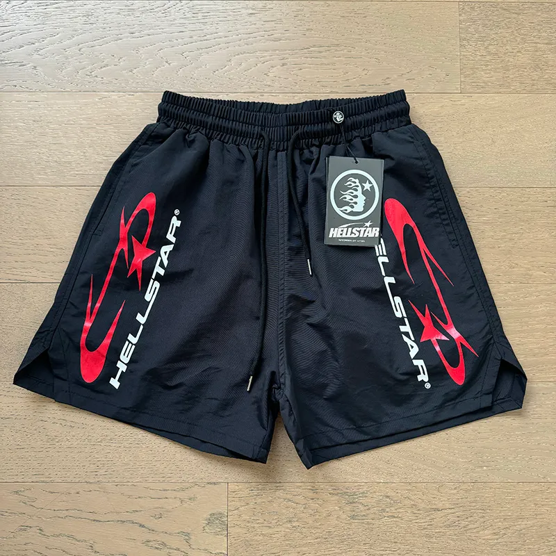 P134 Real shot Hellstar Hellstar casual sports beach shorts Color: Black Size: S M L XL