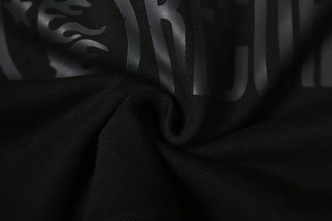 8808# P166 Hellstar high quality Hellstar American trendy printed cotton terry crew neck sweatshirt Color: Black Size: S M L XL