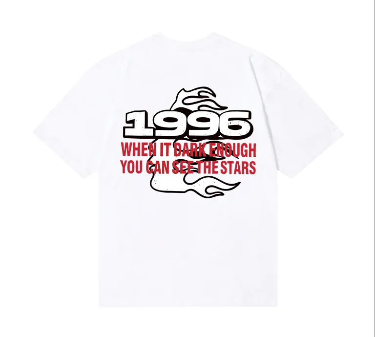 6842# P116 Hellstar American fashion high street pure cotton loose short-sleeved T-shirt Color: White Black Size: S M L XL