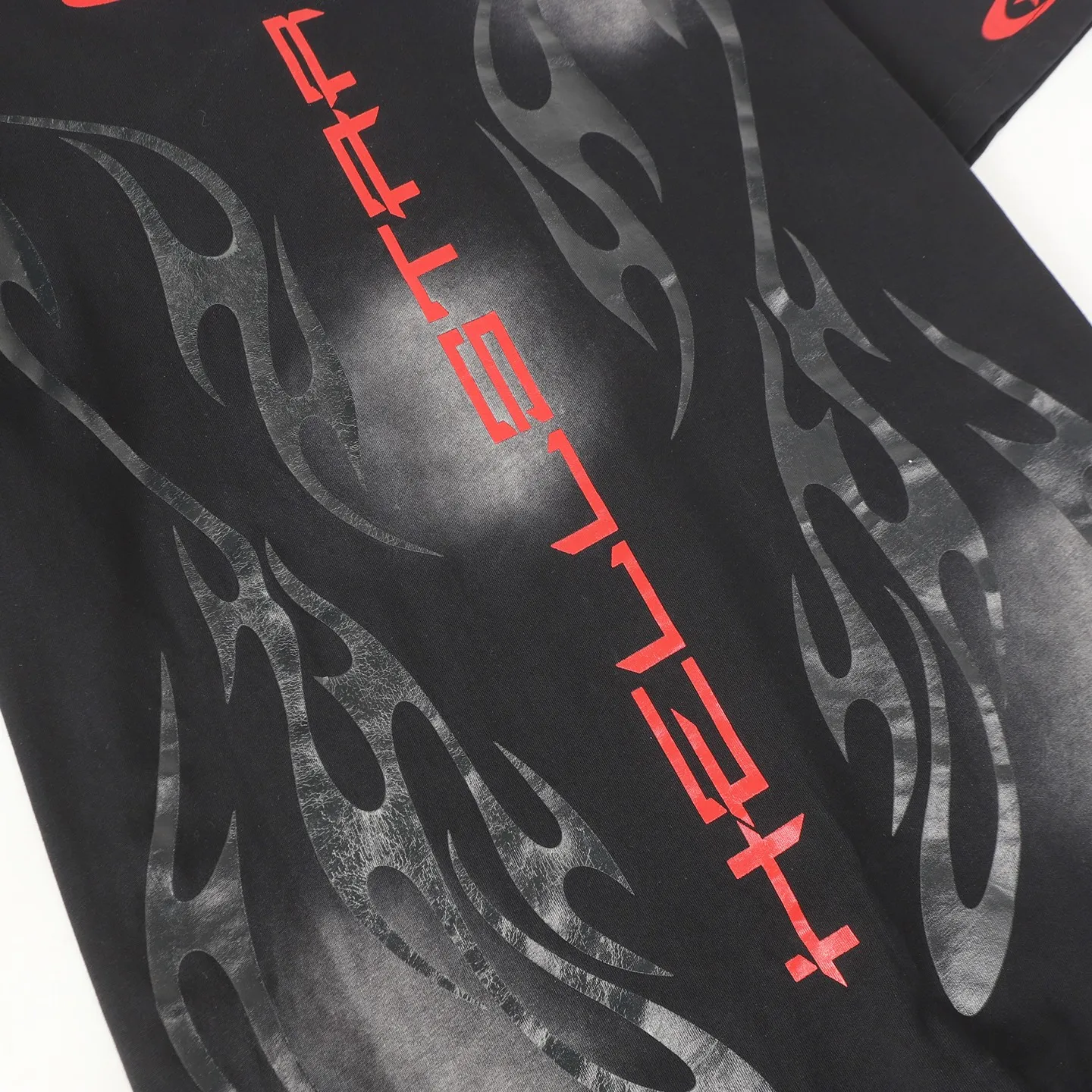 P124 Hellstar Hellstar Cross-border European and American style street fashion brand pure cotton T-shirt Fabric (fabric): 32 counts 250g washed combed double yarn pure cotton Size (size): S-M- L- X L Color (colour): Washed black (spray Ma Liu)