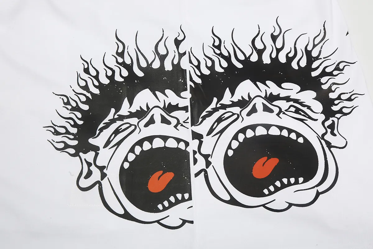 5519# P136 Hellstar Hellstar letter print lightning high street men and women hip-hop loose long-sleeved T-shirt Color: Black White Size: S M L XL