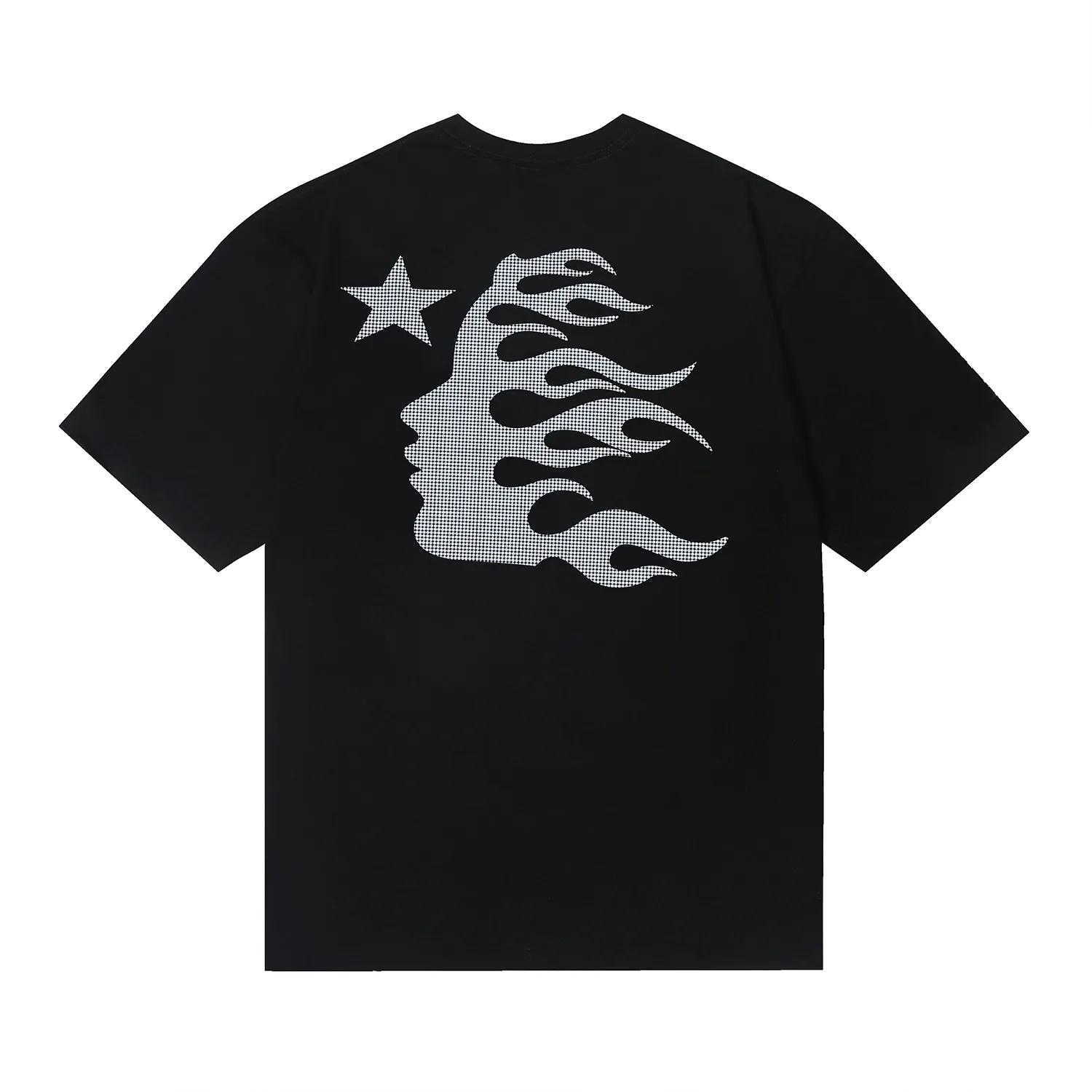 6695# P116 Hellstar American fashion high street pure cotton loose short-sleeved T-shirt Color: White Black Size: S M L XL