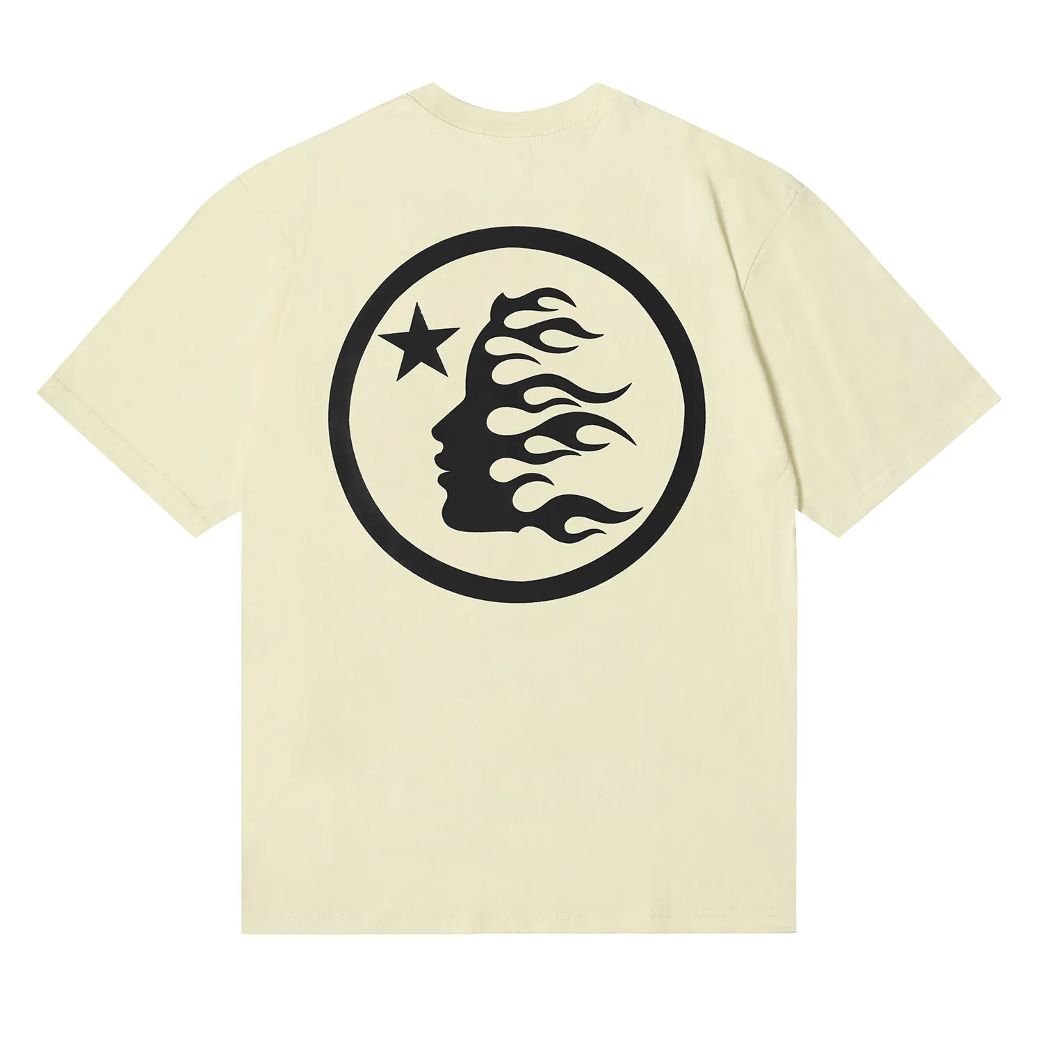 6692# P112 Hellstar American fashion high street pure cotton loose short-sleeved T-shirt Color: White Apricot Black Size: S M L XL