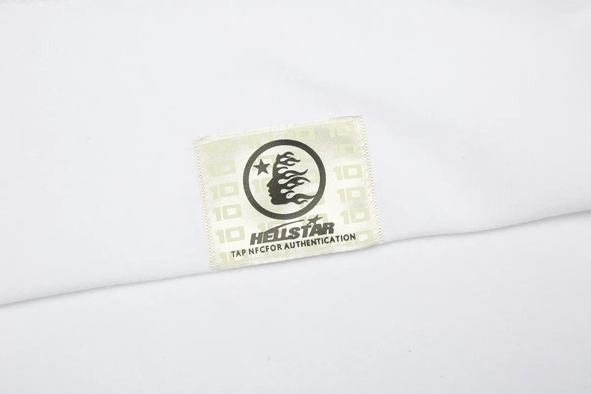 6692# P112 Hellstar American fashion high street pure cotton loose short-sleeved T-shirt Color: White Apricot Black Size: S M L XL