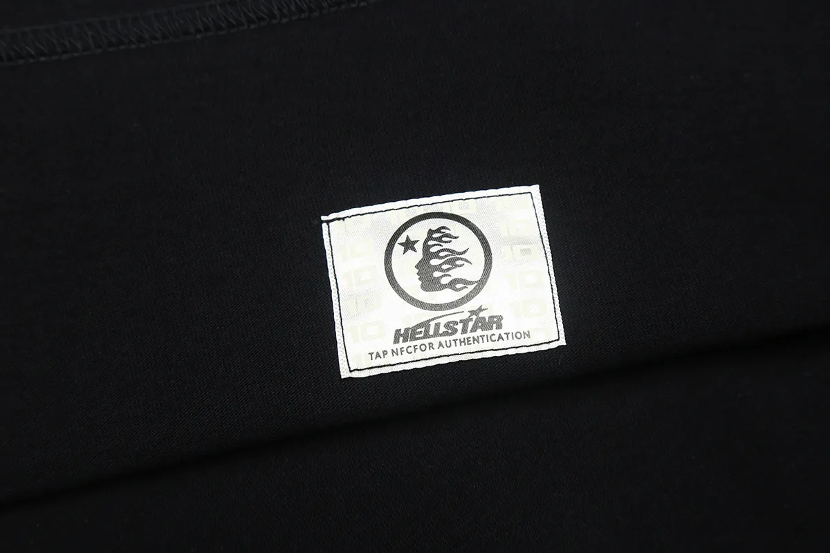 6665# P116 Hellstar American fashion high street pure cotton loose short-sleeved T-shirt Color: White Black Size: S M L XL