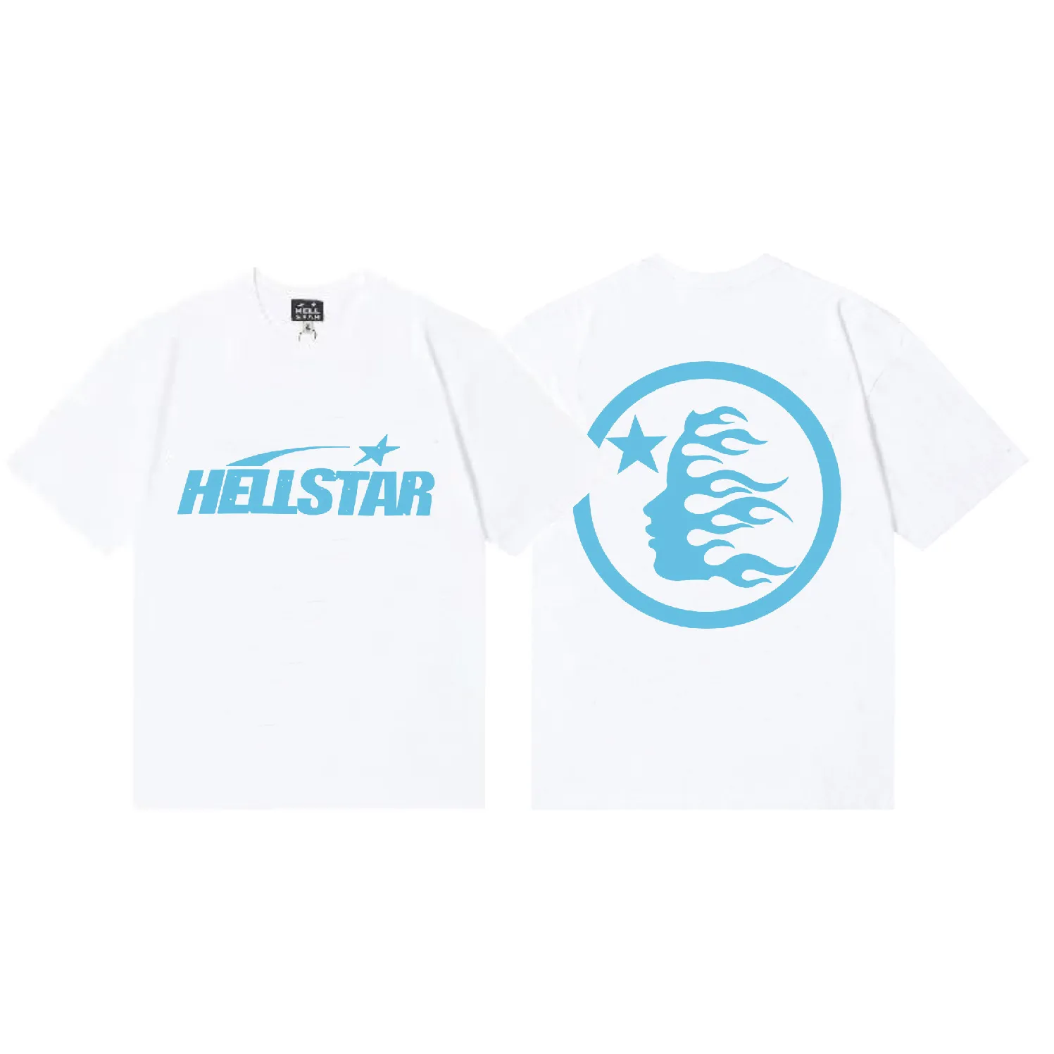 6827# P112 Hellstar American fashion high street pure cotton loose short-sleeved T-shirt Color: White Size: S M L XL