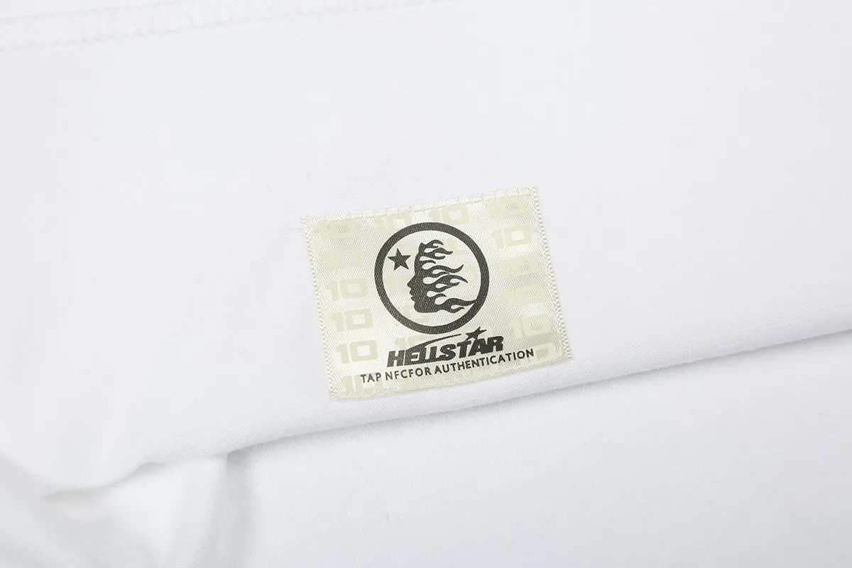 6827# P112 Hellstar American fashion high street pure cotton loose short-sleeved T-shirt Color: White Size: S M L XL