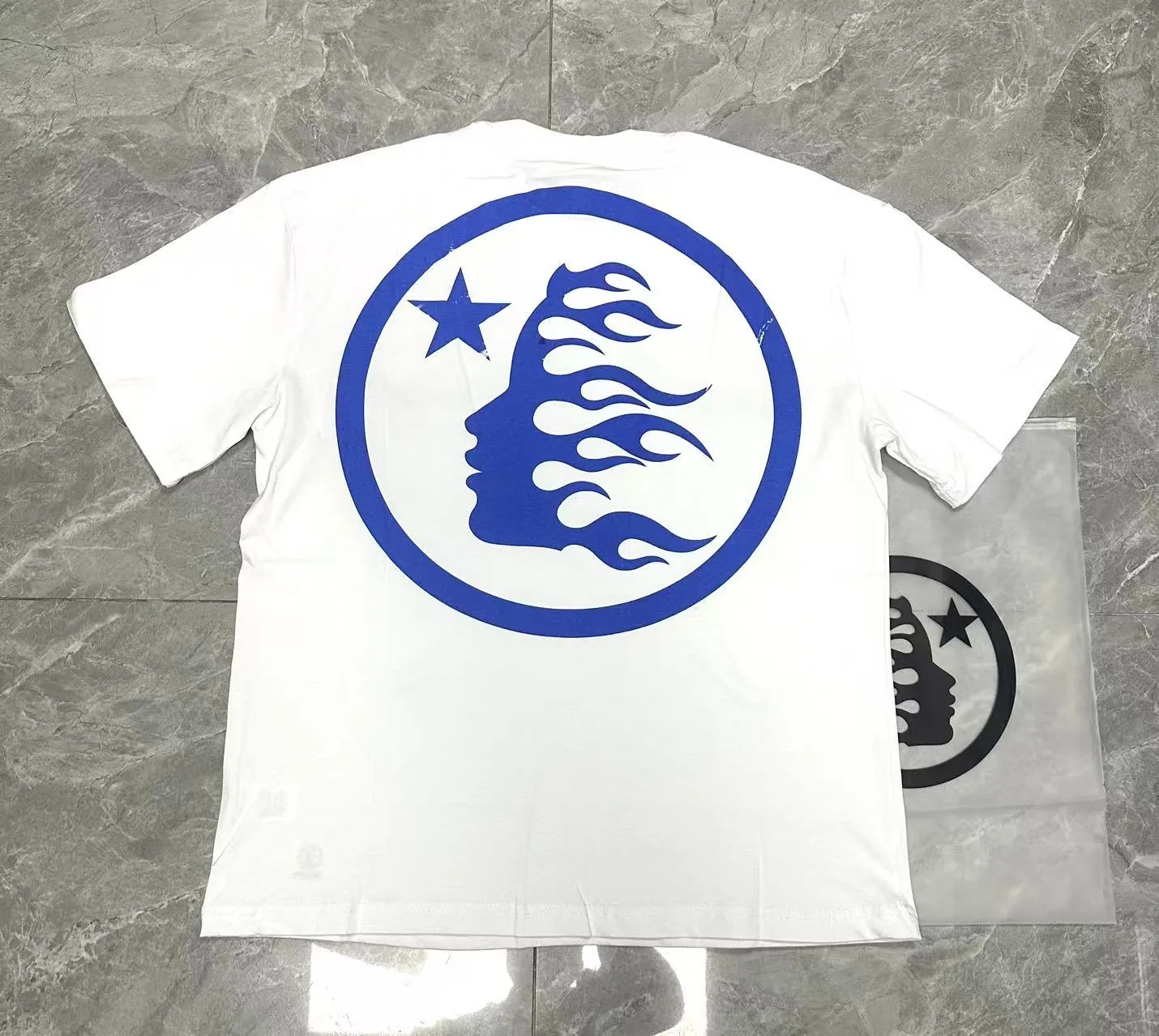P108 Real-stock Hellstar Cross-border European and American style, street fashion brand pure cotton T-shirt Fabric (fabric): 32 pieces of 240g heavy combed double yarn pure cotton Size (size): S-M- L- X L Color (colour): white