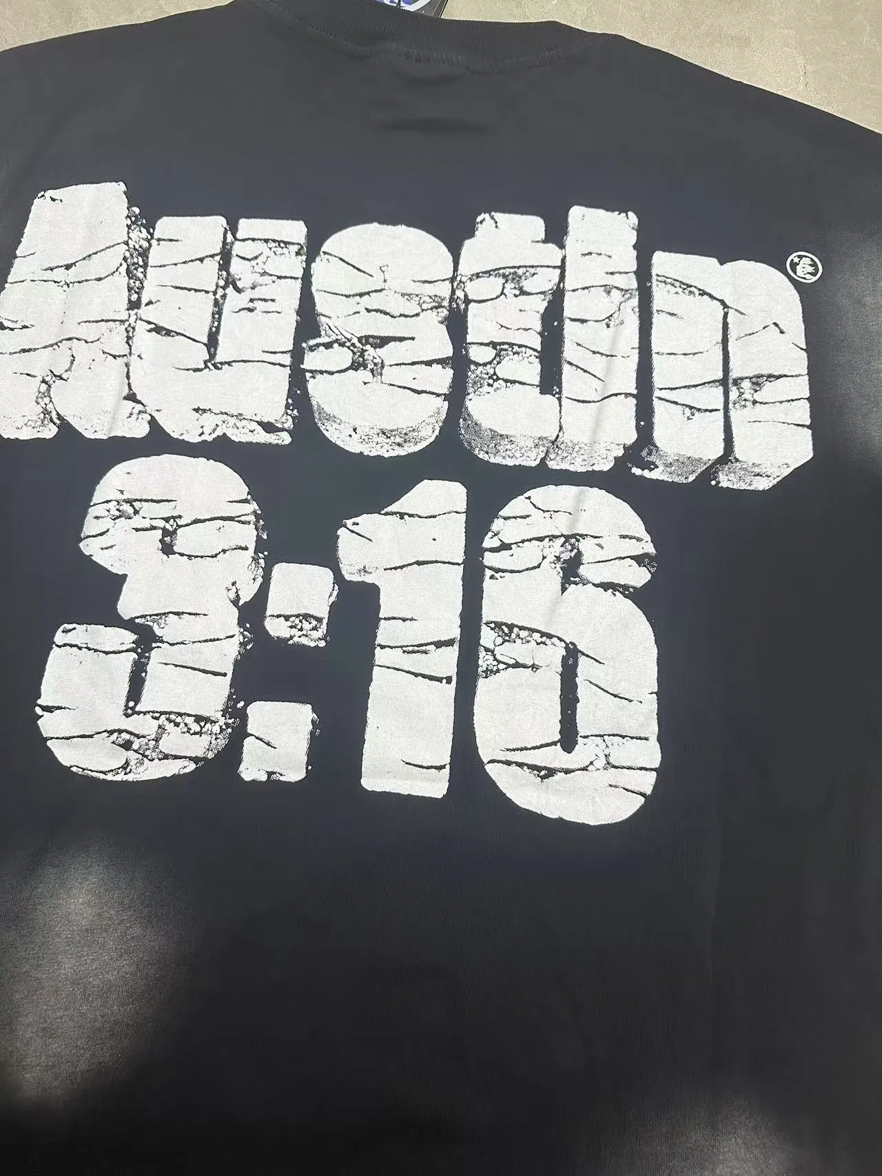 P124 Hellstar Hellstar Cross-border European and American style street fashion brand pure cotton T-shirt Fabric (fabric): 32 counts 250g washed combed double yarn pure cotton Size (size): S-M- L- X L Color (colour): Washed black (spray Ma Liu)