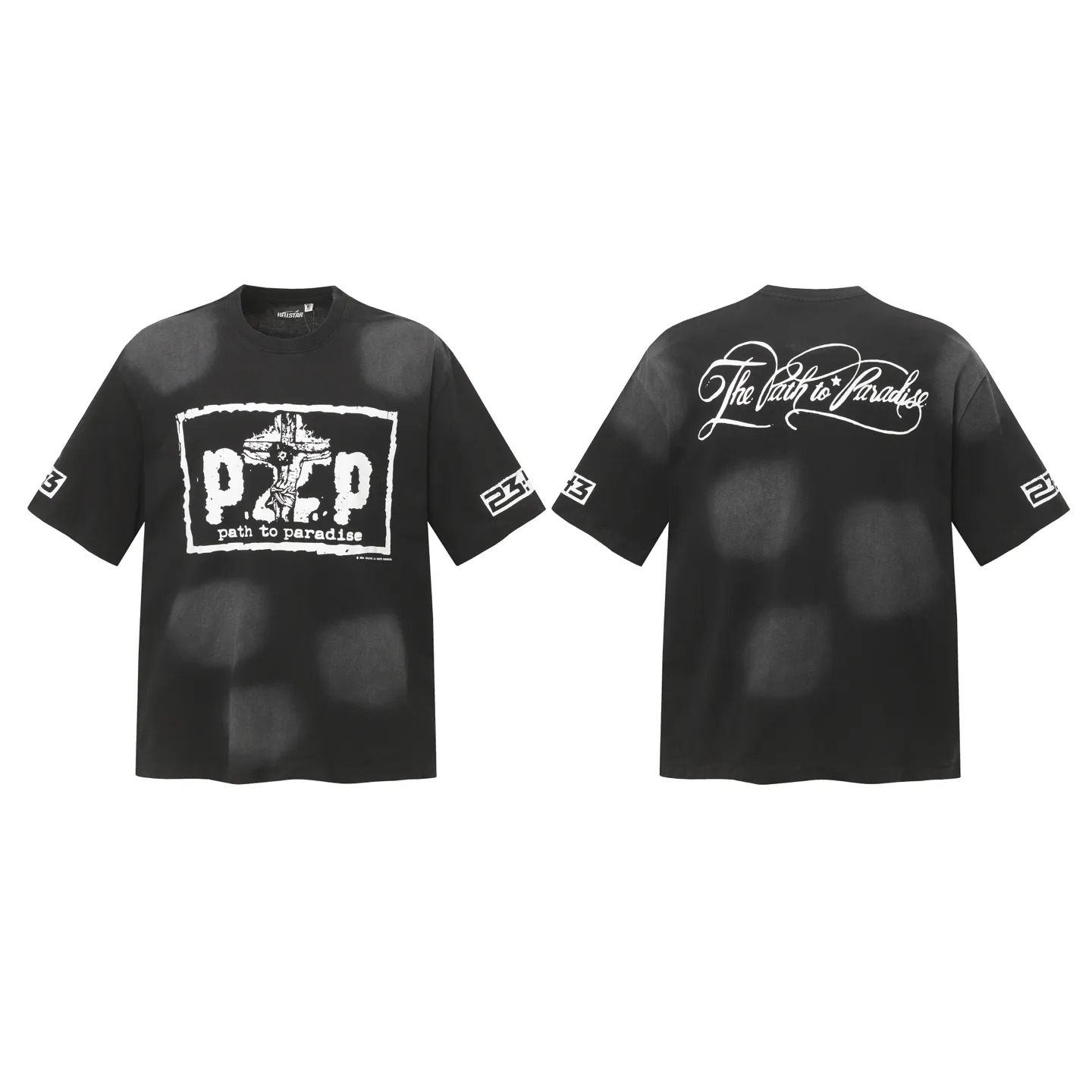 P122 Real stock Hellstar Cross-border European and American style street brand pure cotton T-shirt Fabric (fabric): 32 counts of 250g washed combed double yarn pure cotton Size (size): S-M- L-