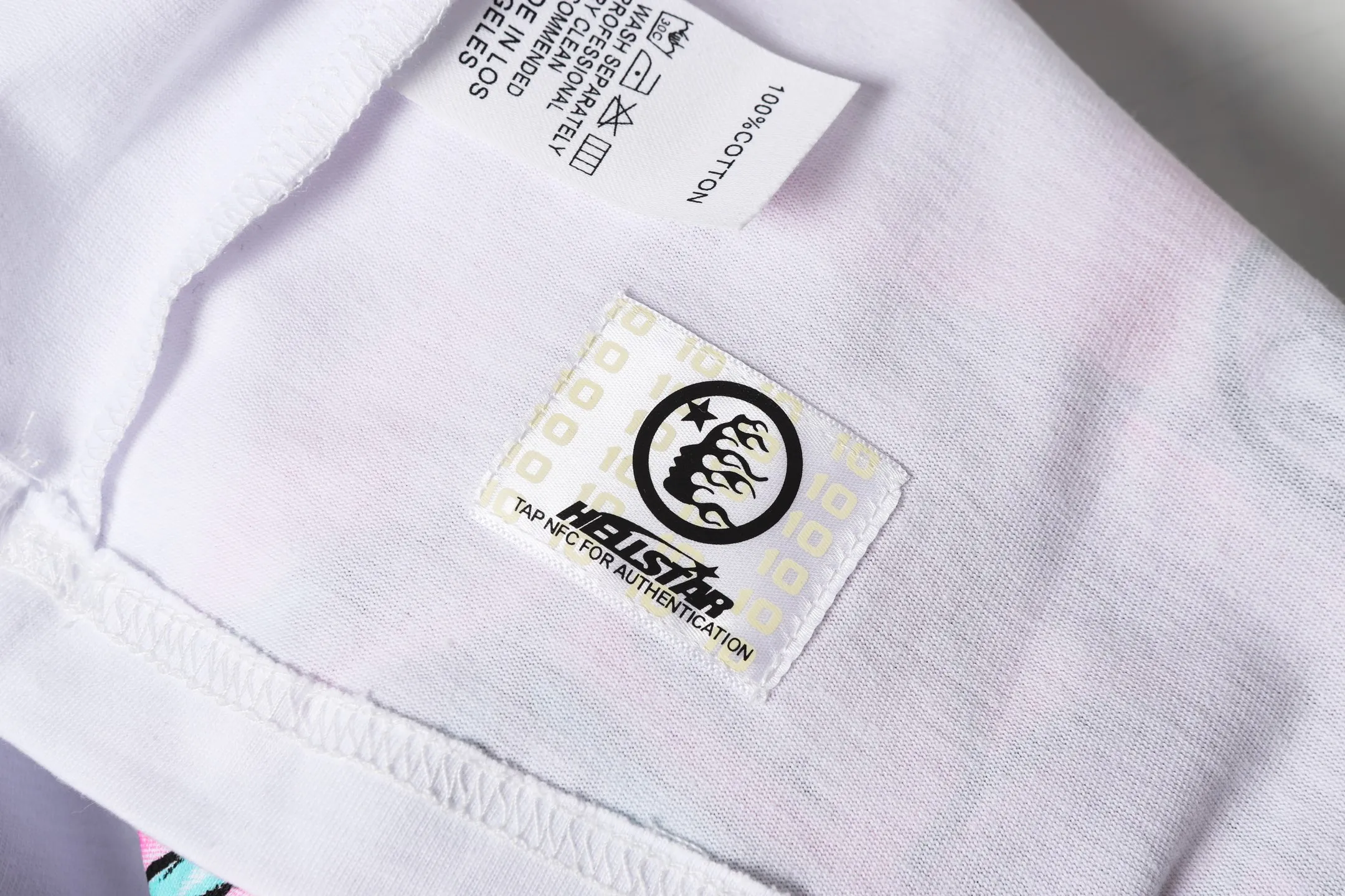 P108 Real-stock Hellstar Cross-border European and American style, street fashion brand pure cotton T-shirt Fabric (fabric): 32 pieces of 240g heavy combed double yarn pure cotton Size (size): S-M- L- X L Color (colour): white