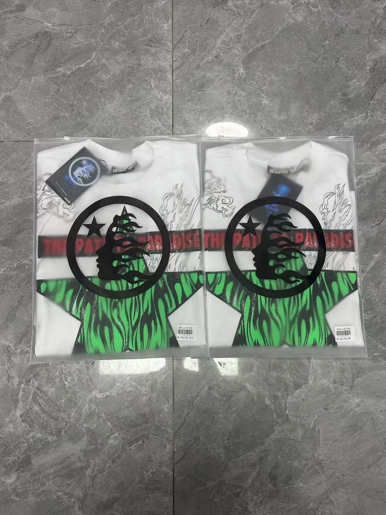 P108 Real-stock Hellstar Cross-border European and American style, street fashion brand pure cotton T-shirt Fabric (fabric): 32 pieces of 240g heavy combed double yarn pure cotton Size (size): S-M- L- X L Color (colour): white