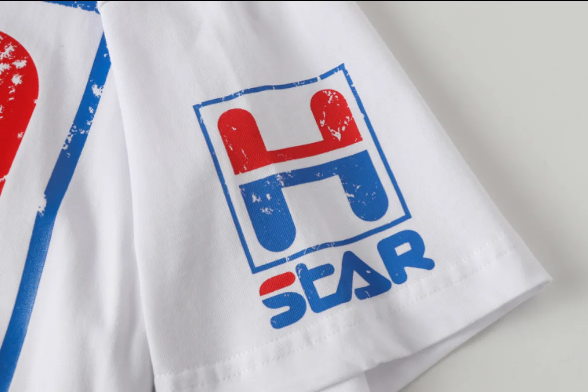 P108 Real-stock Hellstar Cross-border European and American style, street fashion brand pure cotton T-shirt Fabric (fabric): 32 pieces of 240g heavy combed double yarn pure cotton Size (size): S-M- L- X L Color (colour): white