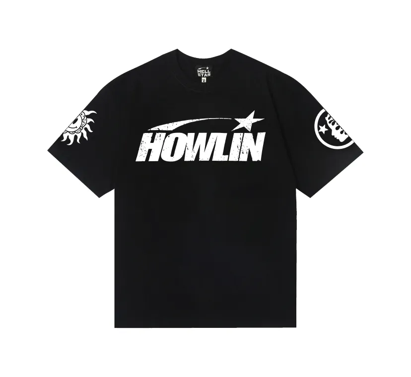 6721# P112 Hellstar American fashion high street pure cotton loose short-sleeved T-shirt Color: white black apricot code number
