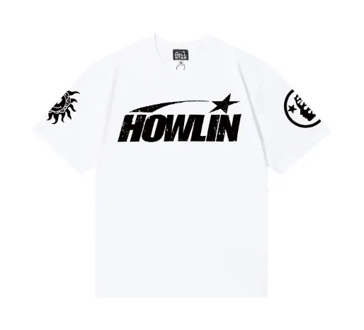 6721# P112 Hellstar American fashion high street pure cotton loose short-sleeved T-shirt Color: white black apricot code number