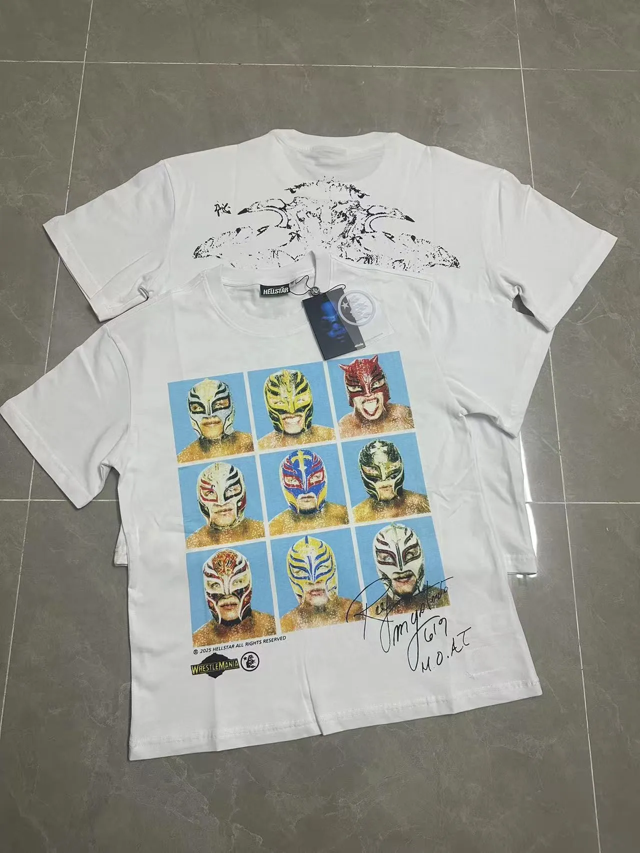 P108 Real-stock Hellstar Cross-border European and American style, street fashion brand pure cotton T-shirt Fabric (fabric): 32 pieces of 240g heavy combed double yarn pure cotton Size (size): S-M- L- X L Color (colour): white