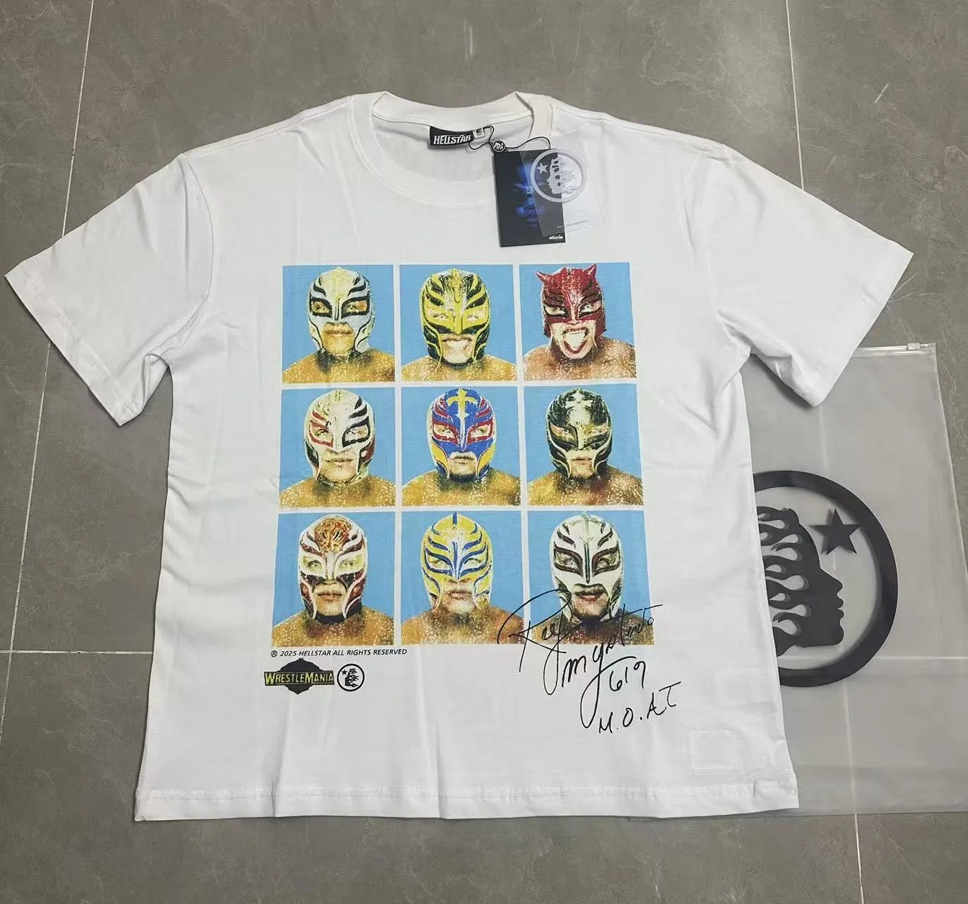 P108 Real-stock Hellstar Cross-border European and American style, street fashion brand pure cotton T-shirt Fabric (fabric): 32 pieces of 240g heavy combed double yarn pure cotton Size (size): S-M- L- X L Color (colour): white