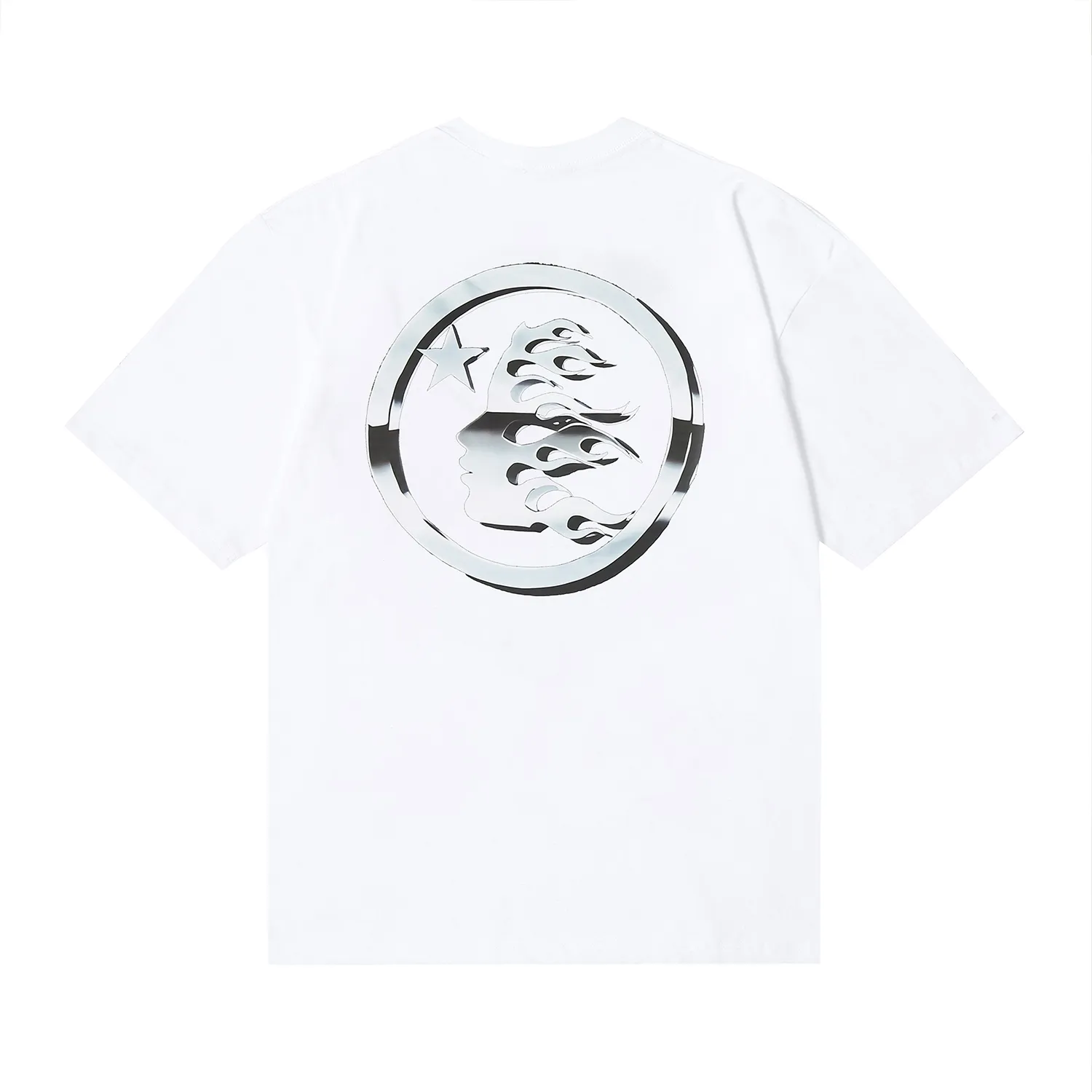 6691# P112 Hellstar American fashion high street pure cotton loose short-sleeved T-shirt Color: White Black Size: S M L XL