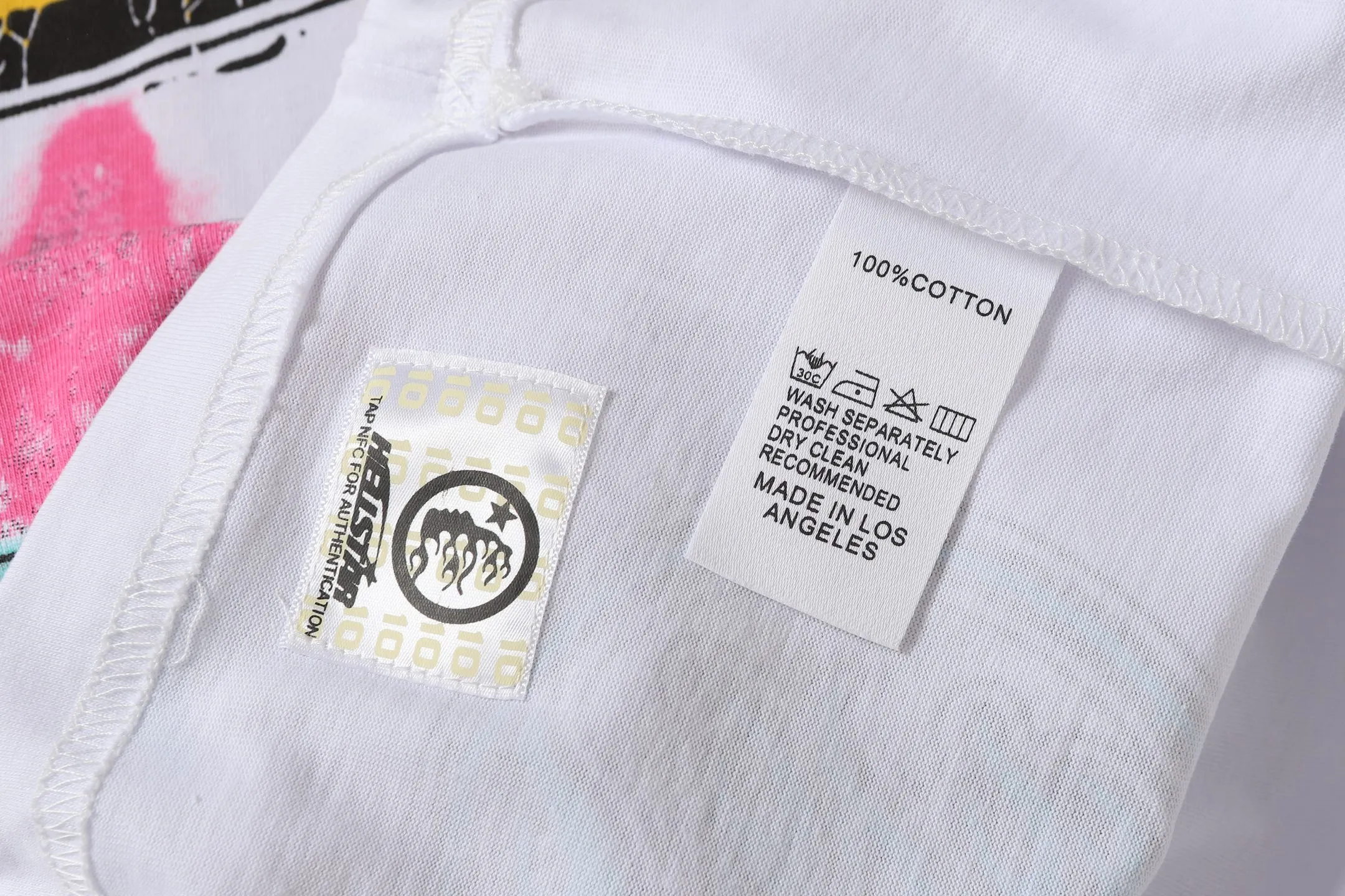 P108 Real-stock Hellstar Cross-border European and American style, street fashion brand pure cotton T-shirt Fabric (fabric): 32 counts of 240g heavy combed double yarn pure cotton Size (size): S-M- L- X L Color (colour): white, apricot
