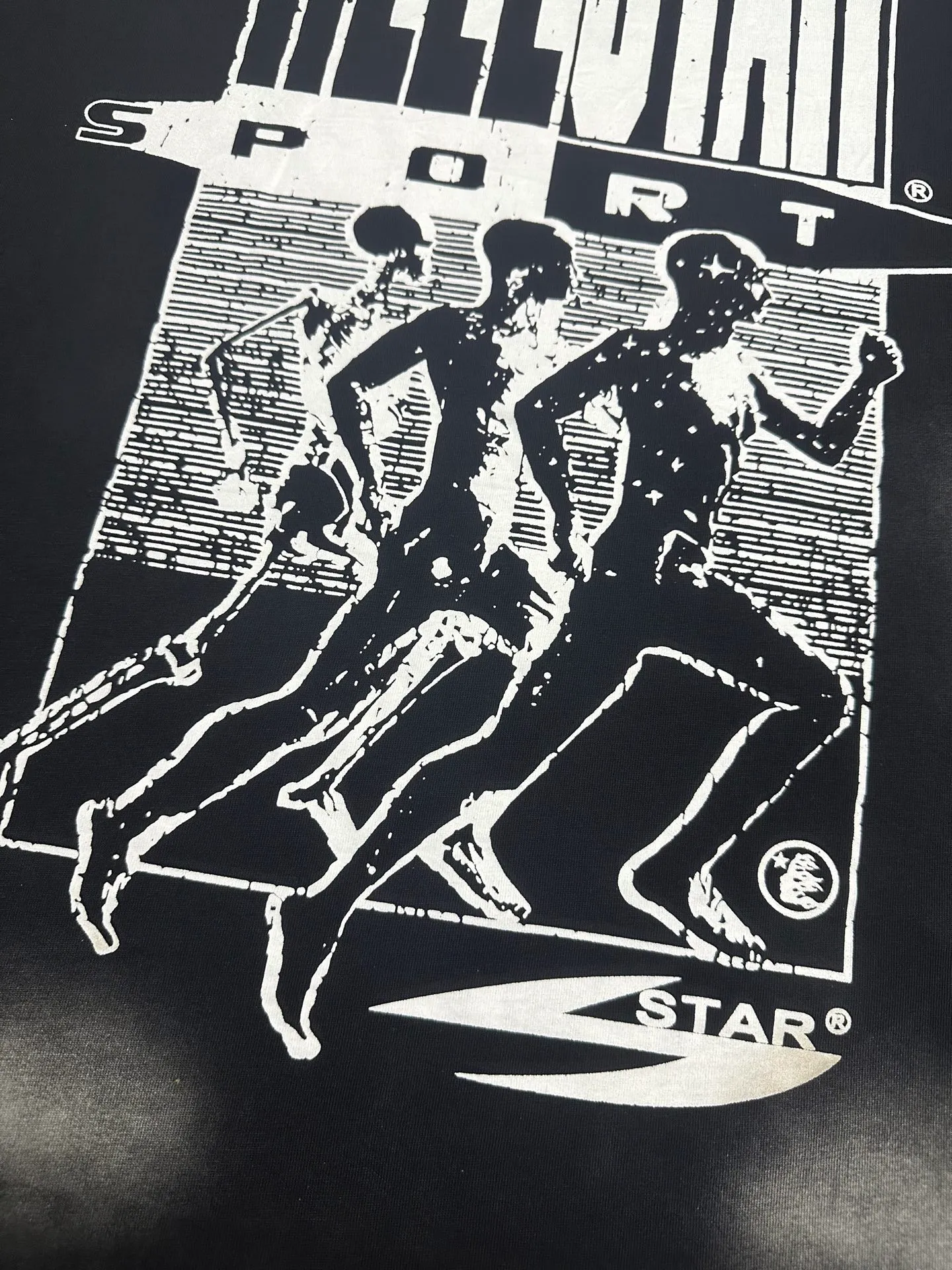 P124 Hellstar Hellstar Cross-border European and American style street fashion brand pure cotton T-shirt Fabric (fabric): 32 counts 250g washed combed double yarn pure cotton Size (size): S-M- L- X L Color (colour): Washed black (spray Ma Liu)