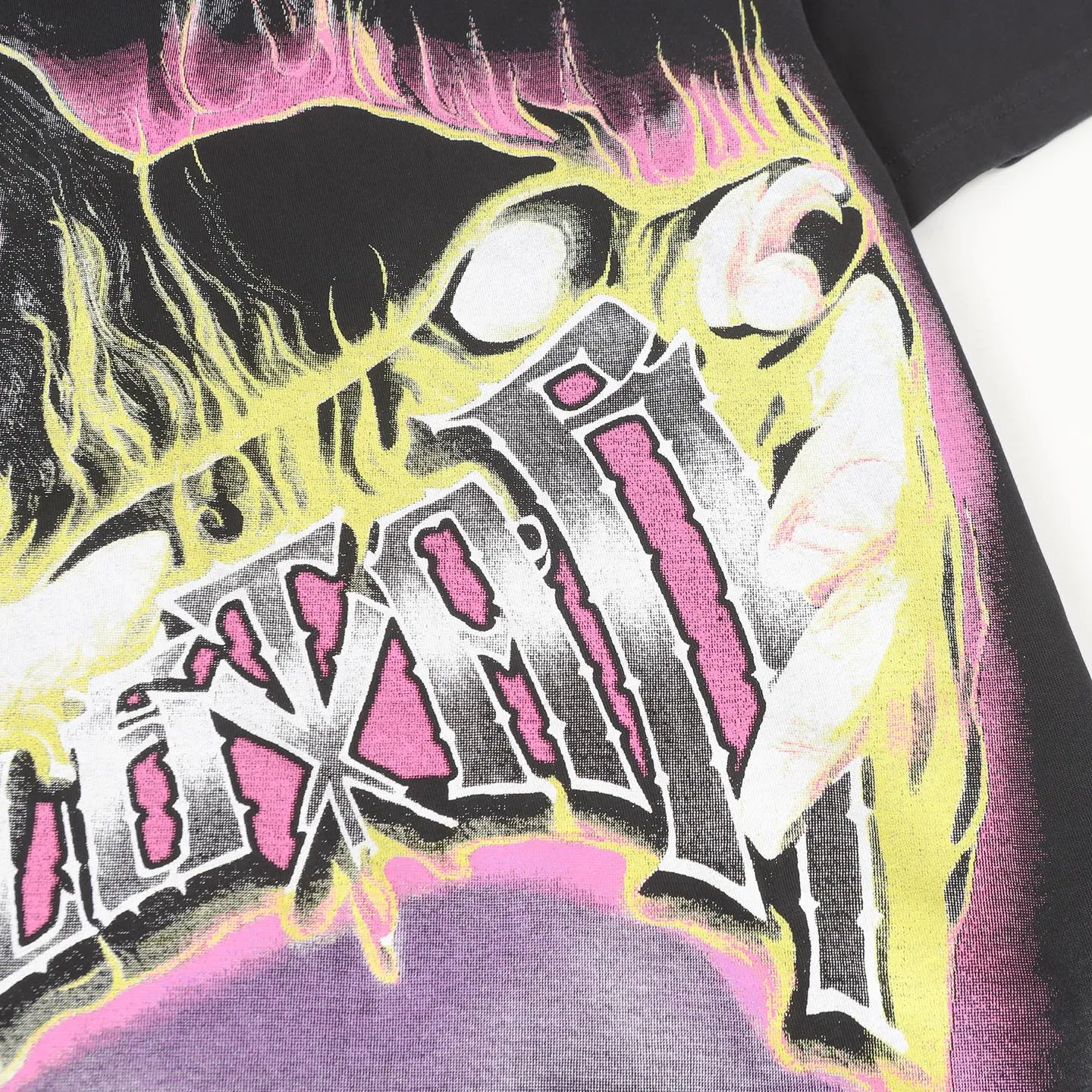 P124 Hellstar Hellstar Cross-border European and American style street fashion brand pure cotton T-shirt Fabric (fabric): 32 counts 250g washed combed double yarn pure cotton Size (size): S-M- L- X L Color (colour): Washed black (spray Ma Liu)
