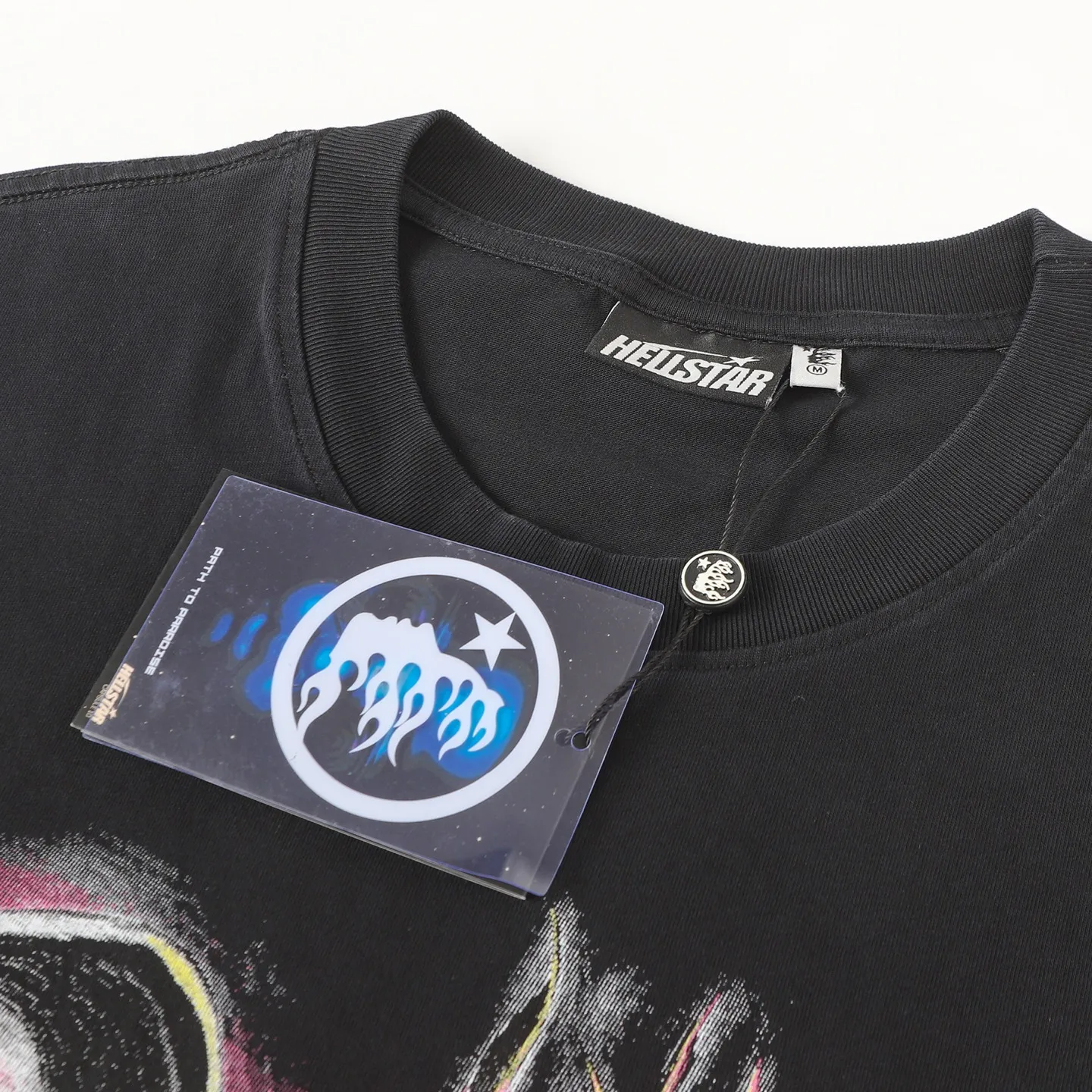 P124 Hellstar Hellstar Cross-border European and American style street fashion brand pure cotton T-shirt Fabric (fabric): 32 counts 250g washed combed double yarn pure cotton Size (size): S-M- L- X L Color (colour): Washed black (spray Ma Liu)