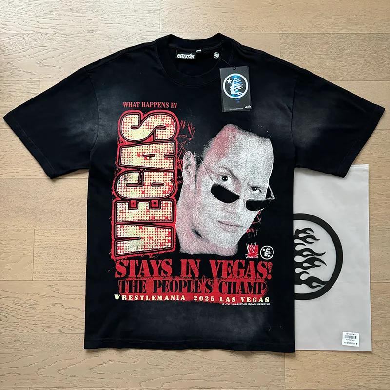 P130 6762#washed black Real shot Hellstar washed retro beauty trendy printed short-sleeved T-shirt Fabric: 250g 32 count fine cotton double yarn pure cotton Color: washed black Size: S M L XL