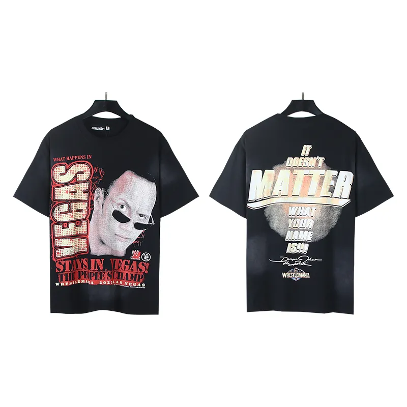 P130 6762#washed black Real shot Hellstar washed retro beauty trendy printed short-sleeved T-shirt Fabric: 250g 32 count fine cotton double yarn pure cotton Color: washed black Size: S M L XL